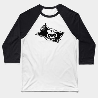 Skull Tearing up Baseball T-Shirt